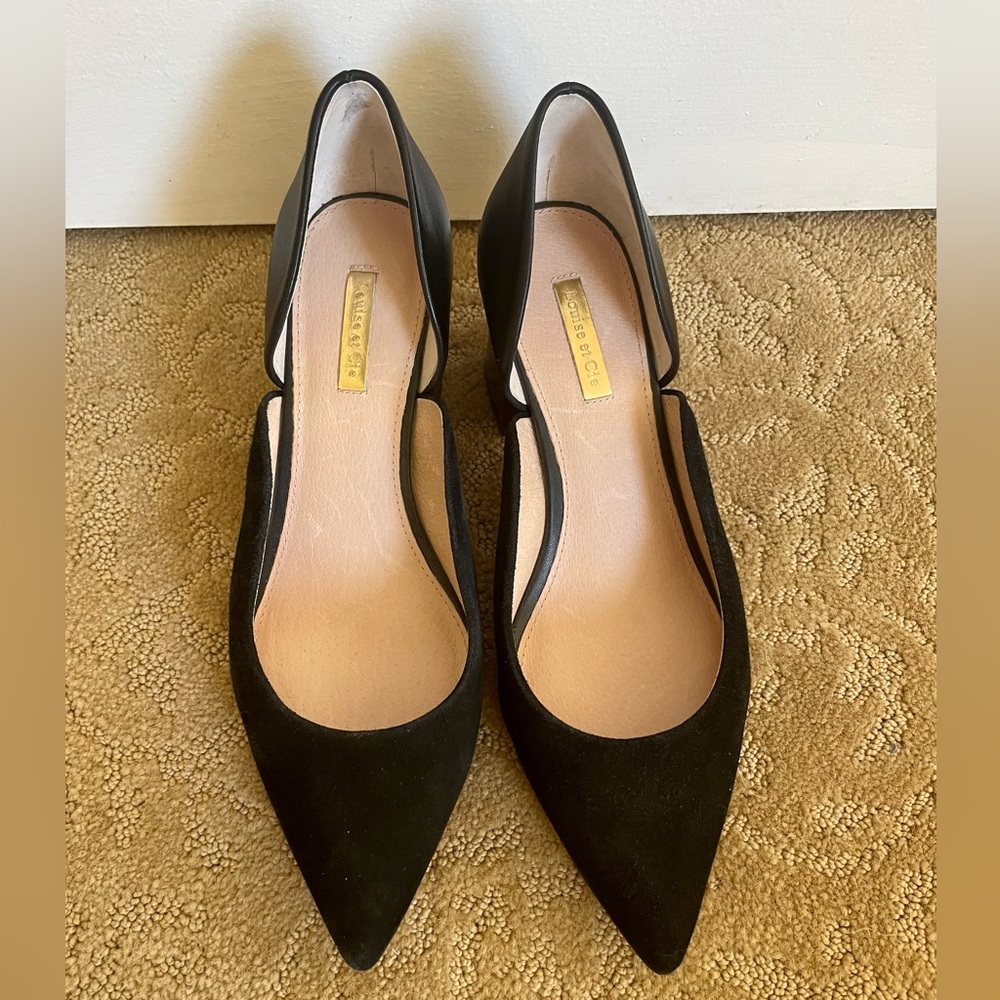 Louise et Cie size 8.5 black heels suede